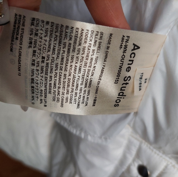 Acne Studios Ottie Nylon Quilt DOWN Coat Tie 38 175/88A - Picture 5 of 9